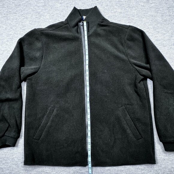 Roundtree & Yorke Mens Black Full Zip Jacket Lined Mock Neck Freece Pockets Sz M - Picture 13 of 14